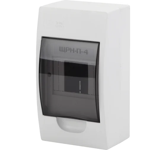 Щит ЩРН-П- 4 IP41 -корпус навесной 4 мод. h198х112х95мм пластик SIMPLE (30/360) ЭРА №34			