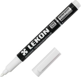 Маркер LEKON EХTRA WHITE перманентный Белый линия 1.5мм  012392