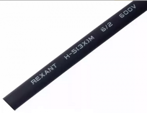 Термоусадочная трубка 6.0 2.0 (3х1)1м клеевая черная Rexant (уп 10шт)