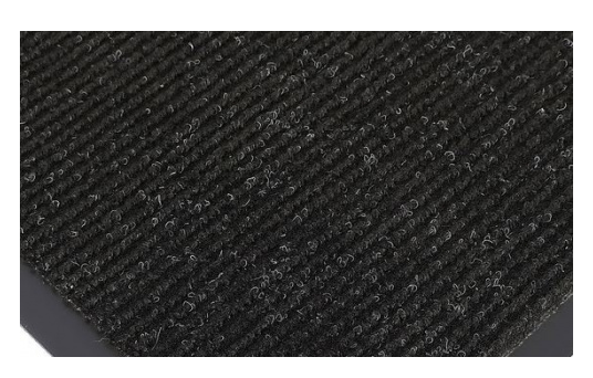 Коврик ворсовый 90*120см КОМФОРТ ребристый черный 40401