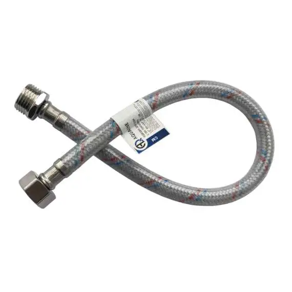 Подводка с ПВХ покрытием для воды 1/2" 120 см Г1/2-Г1/2 AQUAGID