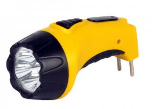 Фонарь аккумуляторный светодиодный 4+6 LED с прямой зарядкой Smartbuy, желтыйЦ0648 