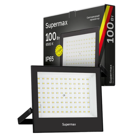 Прожектор св/д 100W(10000lm) SUPERMAX SMD 6500К 6K 196x160x28 220-240V IP65 S_PR_LED_100 №93