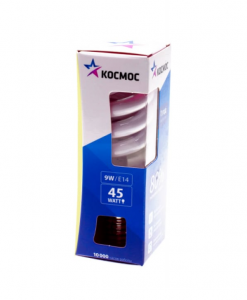 Лампа ЭСБ Экономика Космос SPС 9W Е14 2700К Т2 LKsmT2SPC9wE1427eco 50