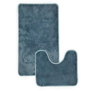 Коврик для в/к AQUADOMER MARINA 2пр 50*80 и 50*40 см синий AM005