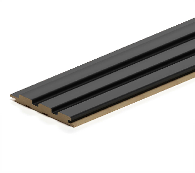 Панель Стеновая Реечная МДФ Stella Beats De Luxe Black Lead 2700x119x16 (4шт.упак.) квадрат №3						