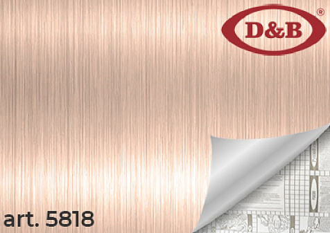 Пленка самоклеящаяся D&B 0,45*2м  ГОЛОГРАФИЯ Алюминиум крем-шампань, 5818  