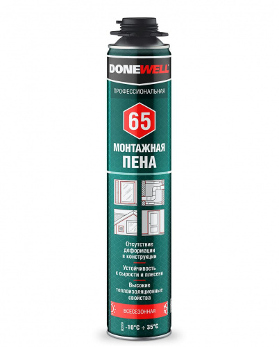 Пена проф. монтажная  DONEWELL 65 всесезонная   (1000мл/850) гр 05092027
