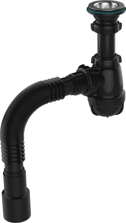 Сифон 1 1/4*40 с мет.реш. с г.т. 40х40/50 BLACK Aquant S1084
