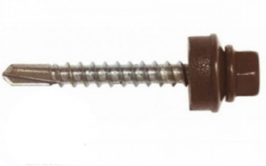 Саморез кровельный 4,8*70 RAL 8017 корич. 35шт/упак 																														