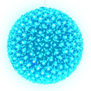 Фигура св/д ULD-H2727-300/DTA LIGHT BLUE IP20 «Шар с цветами сакуры», с контрол, 300LED,диаметр 27см