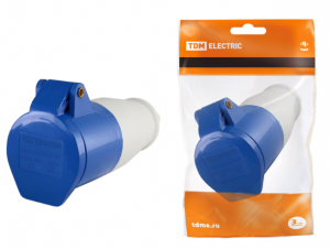 Розетка переносная 213 2Р+РЕ 16А 220В IP44 TDM SQ0603-0010