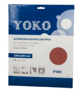 Наждачная бумага  Р180 230х280см на тканевой основе Yoko 71