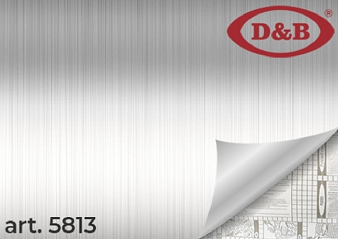 Пленка самоклеящаяся D&B 0,45*2м  ГОЛОГРАФИЯ Алюминиум серебро 5813