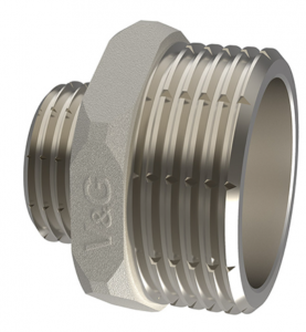 Ниппель-переходник   3/4"х1/2" Нр-Нр ник. V&G-203204 ***