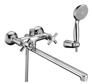 Смеситель для ванны G-LAUF QMT7-A827 с круг. пов. изл, кер. (1/2") 180°, двухп. Карт. п