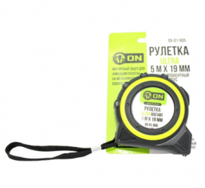 Рулетка 5м*19мм двухкомп.корпус, магнит ULTRA, ON