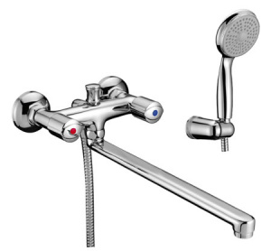 Смеситель для ванны G-LAUF QFR7-C722 с плоским пов. изл., кер. (1/2") 180°,шар. переклю
