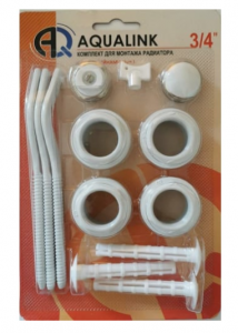 Набор для радиатора 3/4" с 3-мя кр. AQUALINK