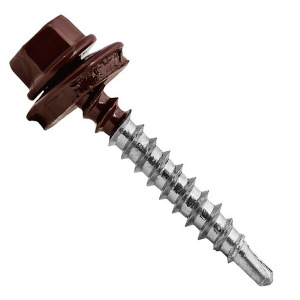 Саморез кровельный 4,8*35 RAL 8017 шоколад №63