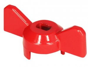 Ручка-бабочка усиленная, для крана КРАСНАЯ, 1/2"-3/4", MP
