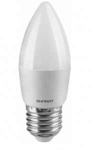 Лампа светодиодная ОНЛАЙТ LED E27 6 Вт матовая свеча 71631