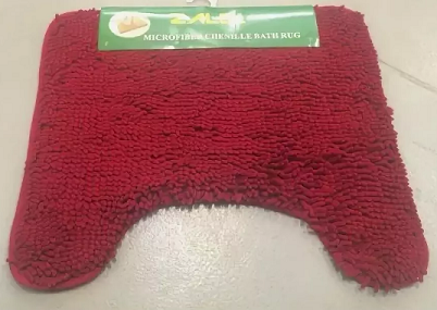 Коврик  дтуалета Макароны (55см х 57см) бордовый