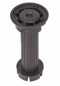 Опора кухонная регулируемая D60/H145-175 разборная черная Ц1498