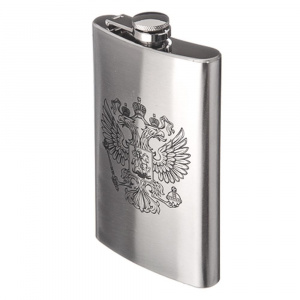 Фляжка металлическая, 300мл, подар.уп, "Герб"
