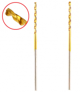 Сверло HAMMER 202-101 DR MT 1,0мм*40/18мм (2pcs) металл, DIN338, HSS-G, TIN, 2шт