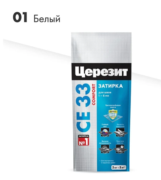 Затирка "Церезит" 2кг. Белая Хенкель  ЖЦ 20062027