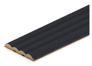 Панель Стеновая Реечная МДФ Stella Wave De Luxe Black Lead 2700x119x16 (4шт.упак.) круг №2										