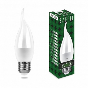 Лампа светодиод. СВЕЧА на ветру  7Вт Е27 4000К SAFFIT C37T SBC3707 Feron