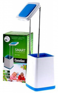 Светильник св/д настольн.-пенал Camelion KD-777 C40 2.5W 6000K, провUSB-microUSB, б/п 220V голубой*