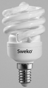 Лампа ЭСБ Sweko SP E14 12W 2700 97х50(T2) (800lm) CFL-SF2-12W-827-E14-8 картон 38221/429567