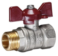 Кран шаровой 1/2'' вн/нар бабочка PN40 Temper Россия 00000023320