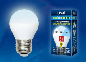 Лампа светодиодная LED-G45-6W/NW/E14/FR/MB PLM11WH матовая Шар. Белый свет 4000К Multibright