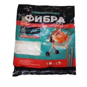 Фибра базальтовое с/волокно для штукатурных смесей и бетонов SDM 1 кг ЗИП