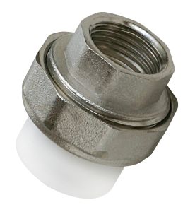 Муфта комбинированная 25*1/2" ВР ПП разьемная (американка)10618**