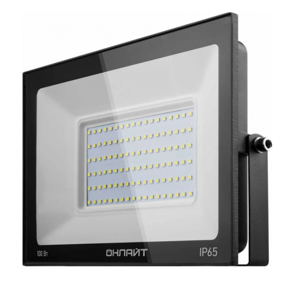 Прожектор св/д 100W(8000lm) IP65  ОНЛАЙТ 6000K 6K черн 280х234х28 OFL-100-6K-BL-IP65-LED, 619 №94