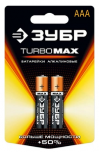Батарейка щелочная ЗУБР TURBO MAX, тип ААА  (2шт) 59203-2C