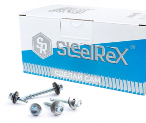Саморезы 4,8*51 RAL5005 синий для крепления кровли,  кор. с ок. - 40 шт. SteelRex