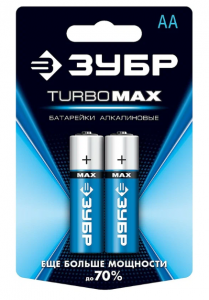 Батарейка щелочная ЗУБР TURBO MAX, тип АА  (2шт) 59206-2C