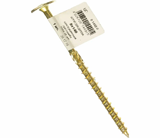 Шуруп конструкционный, для дерева, прессшайба TORX 40, ж/п 8x140 (1шт.)