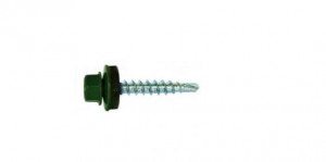 Саморез кровельный 4,8*51 RAL 6005 т.зеленый 40шт SteelRex