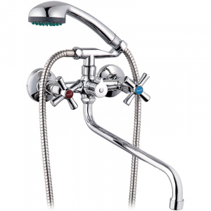 Смеситель для ванны G-LAUF QMT7-A722 с круглым пов. изливом, кер. (1/2") 180°, двухпози