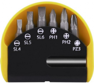 Набор бит DEKO BS 07   с удлинителем, SL4/SL5/SL6/PH1/PH2/PZ3