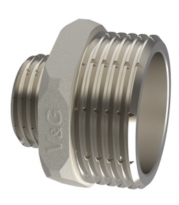Ниппель-переходник   1/2"х1/4" Нр-Нр ник. V&G-203202***