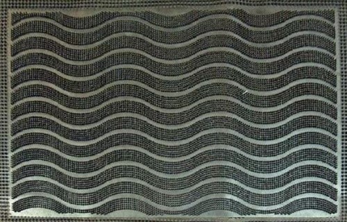Коврик PIN MAT резиновый 40*60см черный волна 2040-03