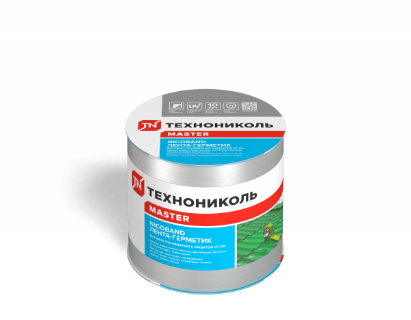 Лента-герметик NICOBAND самоклеящаяся серебристая 3м*10см ТехноНиколь